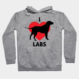 I Love Labradors - Dog Lover Dogs Hoodie